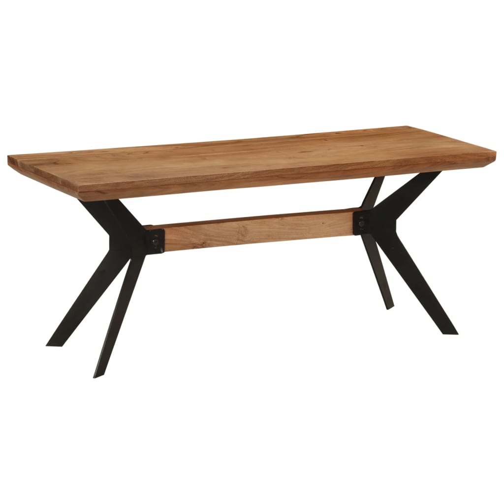 Banc de salle à manger 110x40x46 cm bois massif acacia et acier - XIOS