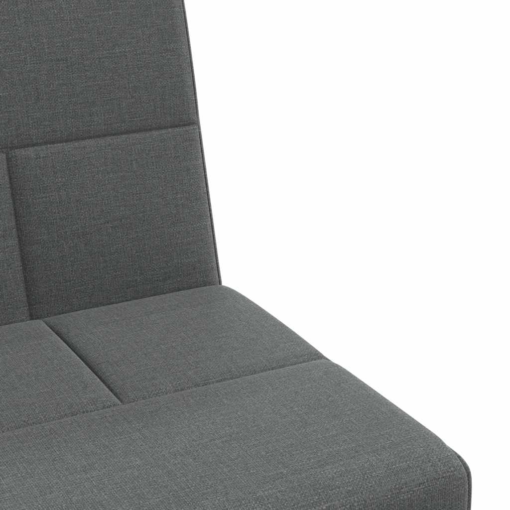 Canapé-lit avec porte-gobelets gris foncé tissu - XIOS