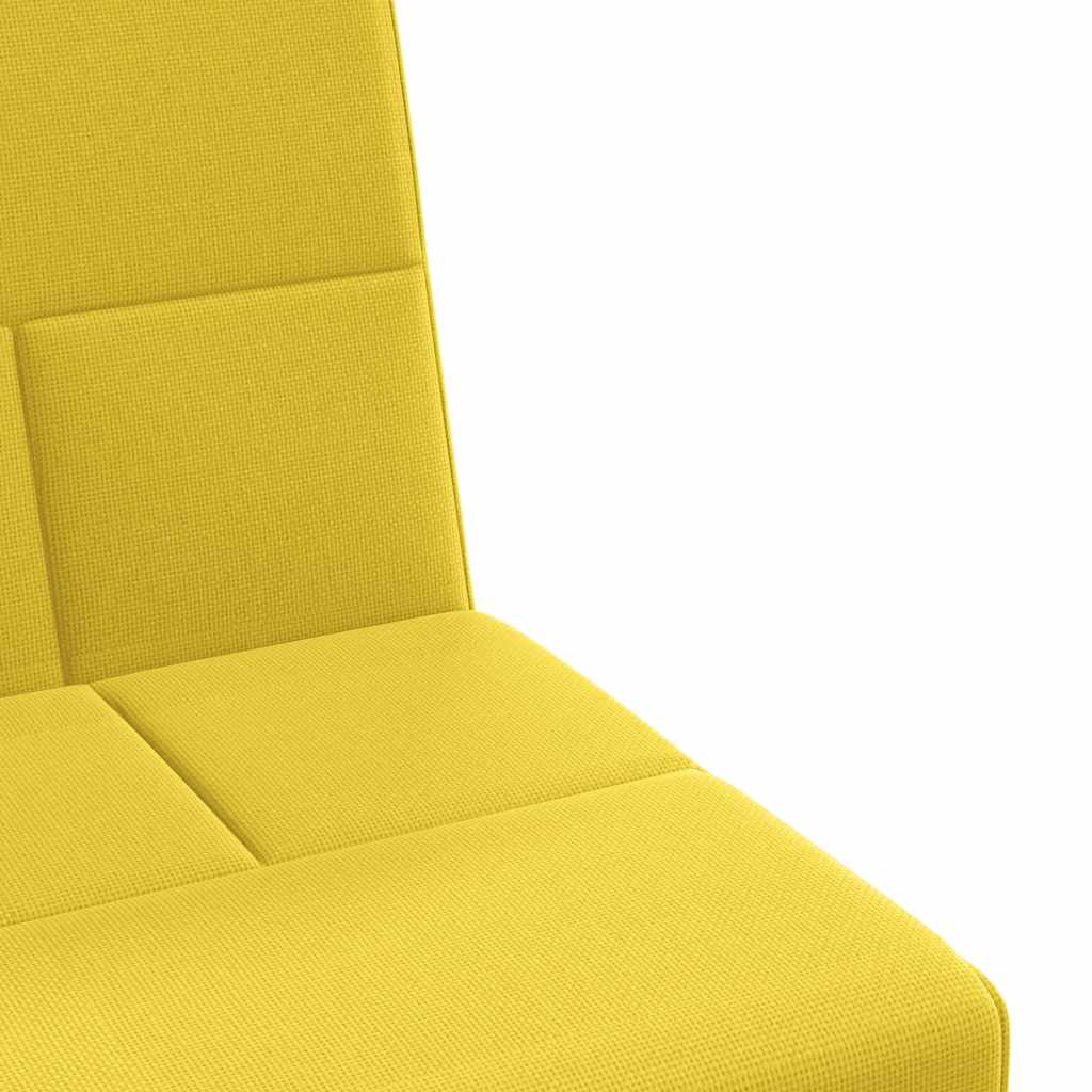 Canapé-lit avec porte-gobelets jaune clair tissu - XIOS