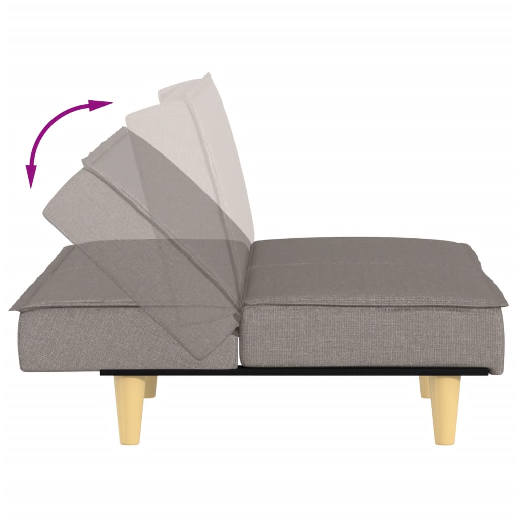 Canapé-lit taupe tissu - XIOS