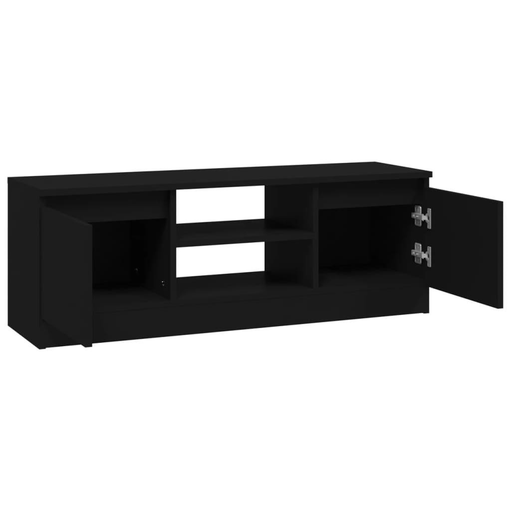 Meuble TV avec porte Noir 102x30x36 cm - XIOS