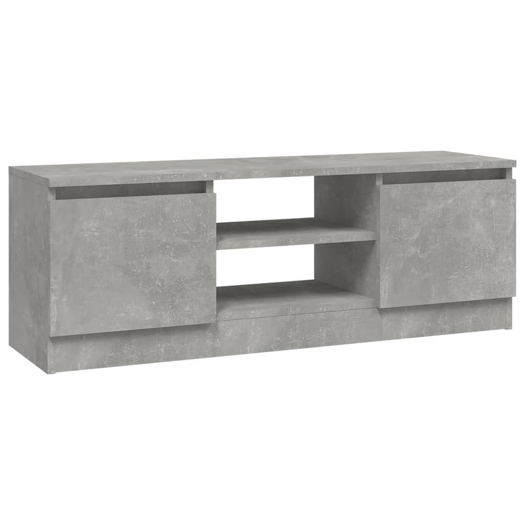 Meuble TV avec porte Gris béton 102x30x36 cm Meubles TV vidaXL   