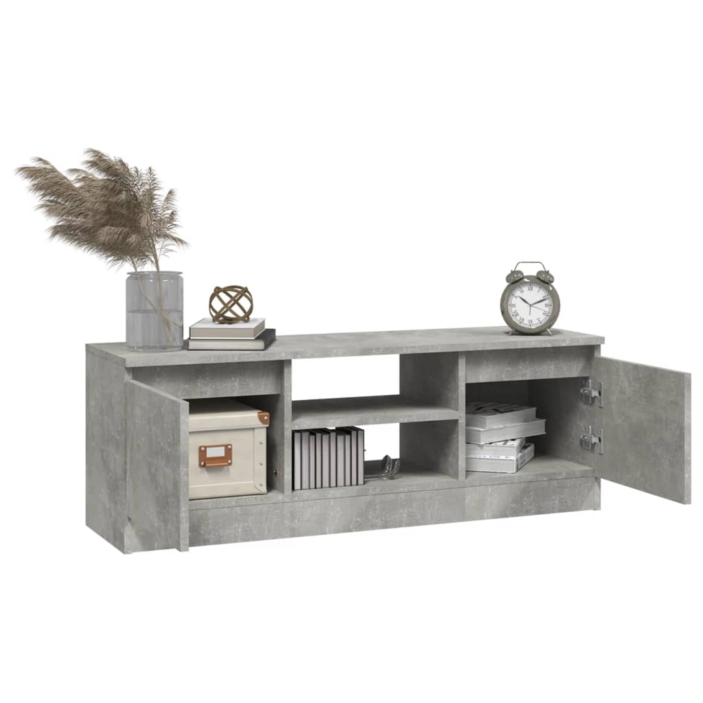 Meuble TV avec porte Gris béton 102x30x36 cm Meubles TV vidaXL   
