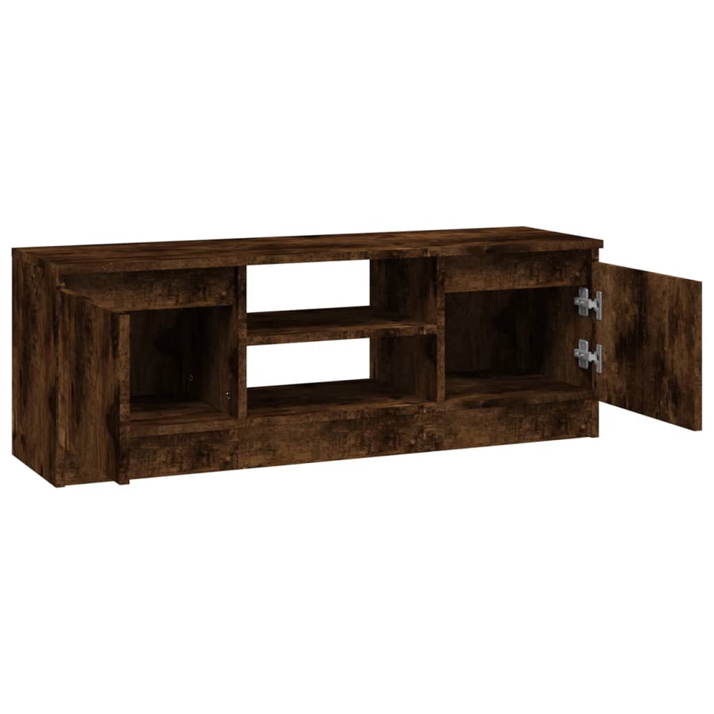 Meuble TV avec porte Chêne fumé 102x30x36 cm - XIOS
