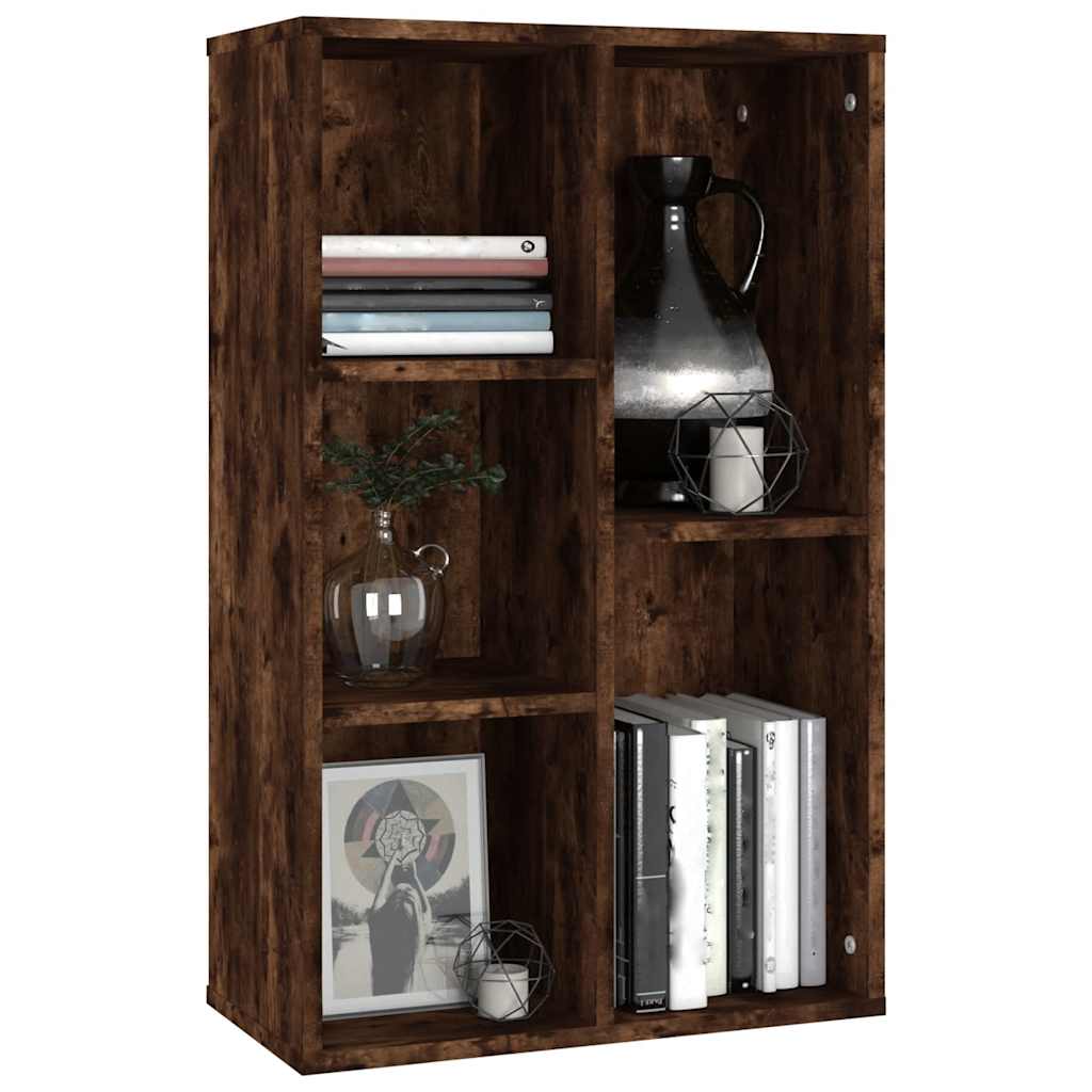 Bibliothèque/Buffet chêne fumé 50x25x80 cm bois d'ingénierie - XIOS