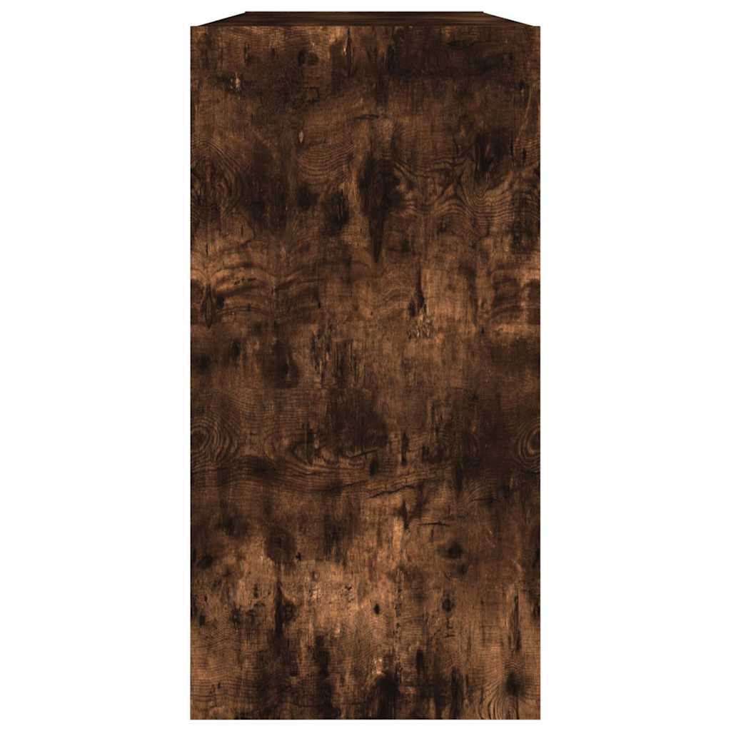 Bibliothèque/Buffet chêne fumé 50x25x80 cm bois d'ingénierie - XIOS