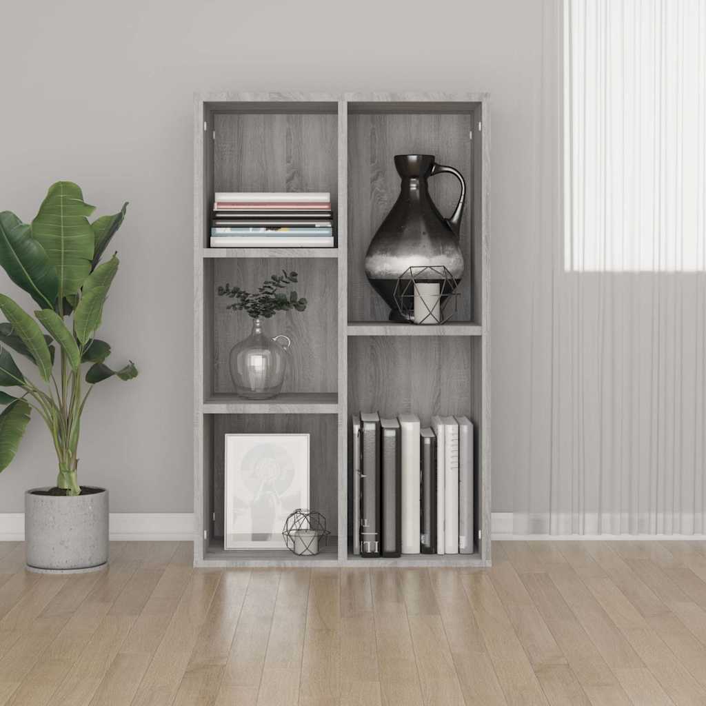 Bibliothèque/Buffet sonoma gris 50x25x80 cm bois d'ingénierie - XIOS