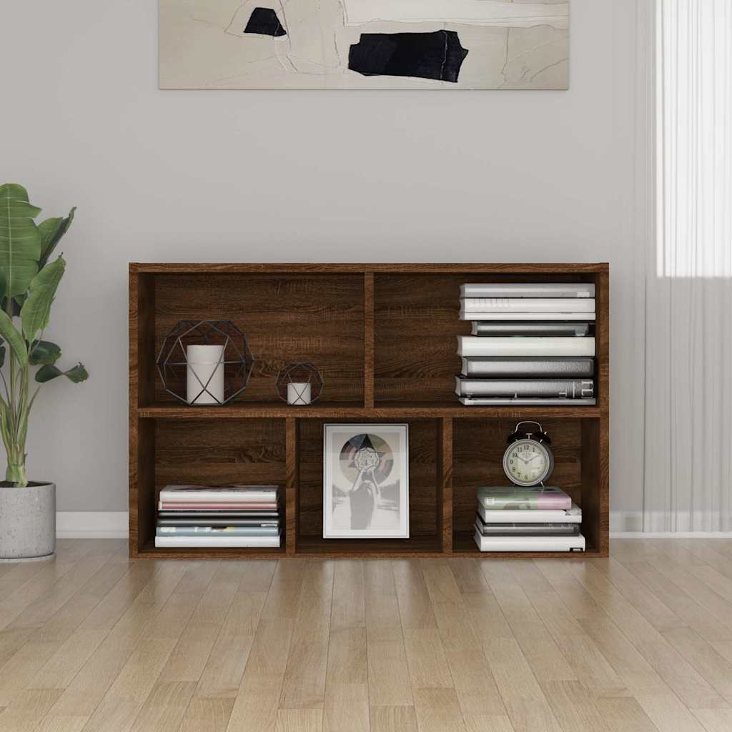 Bibliothèque/Buffet chêne marron 50x25x80 cm bois d'ingénierie - XIOS