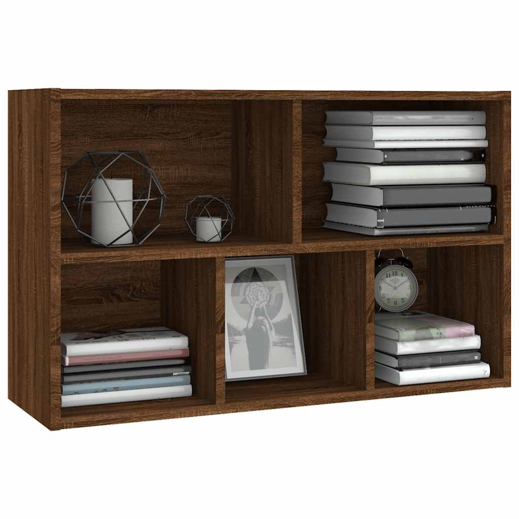 Bibliothèque/Buffet chêne marron 50x25x80 cm bois d'ingénierie - XIOS