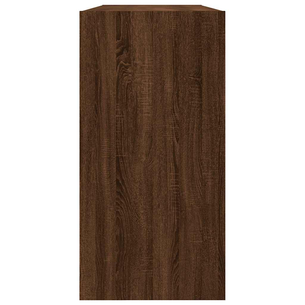 Bibliothèque/Buffet chêne marron 50x25x80 cm bois d'ingénierie - XIOS
