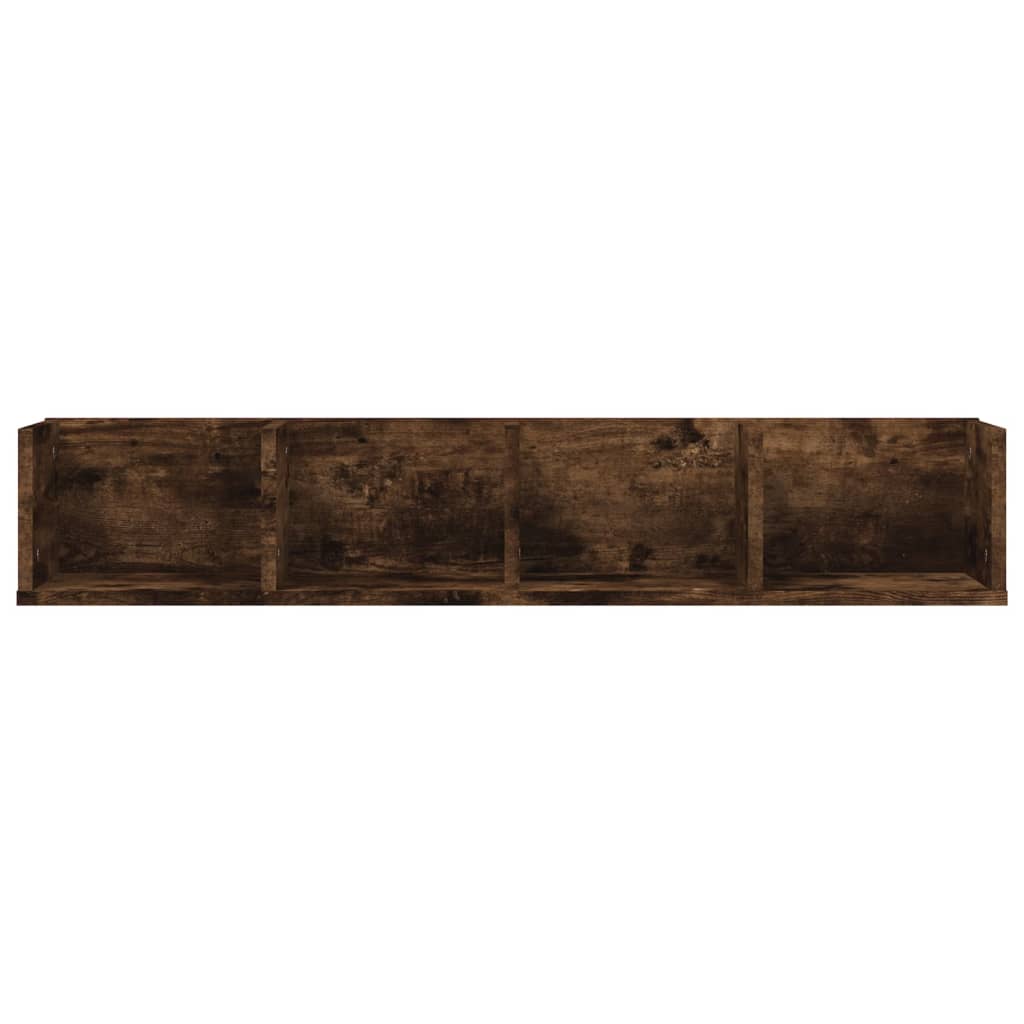 Étagère murale à CD Chêne fumé 100x18x18 cm Bois d'ingénierie - XIOS