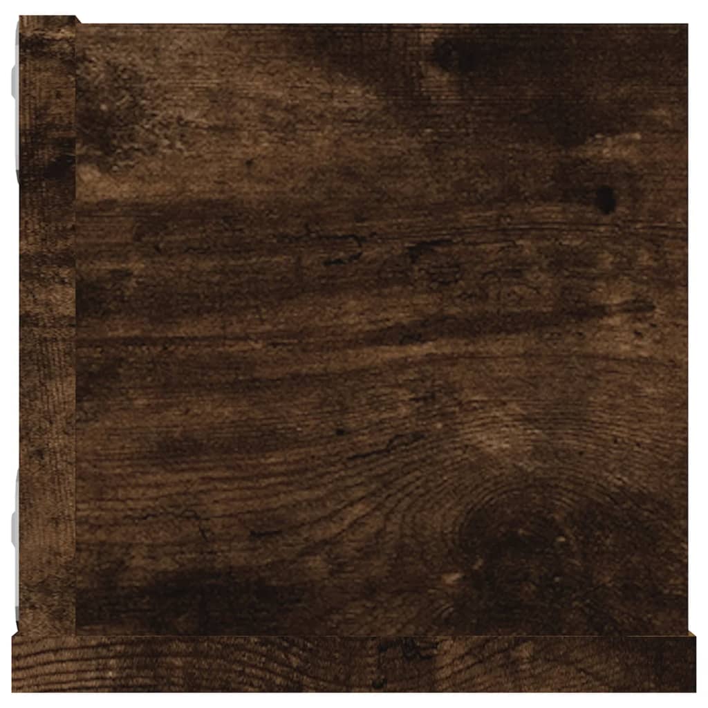 Étagère murale à CD Chêne fumé 100x18x18 cm Bois d'ingénierie - XIOS