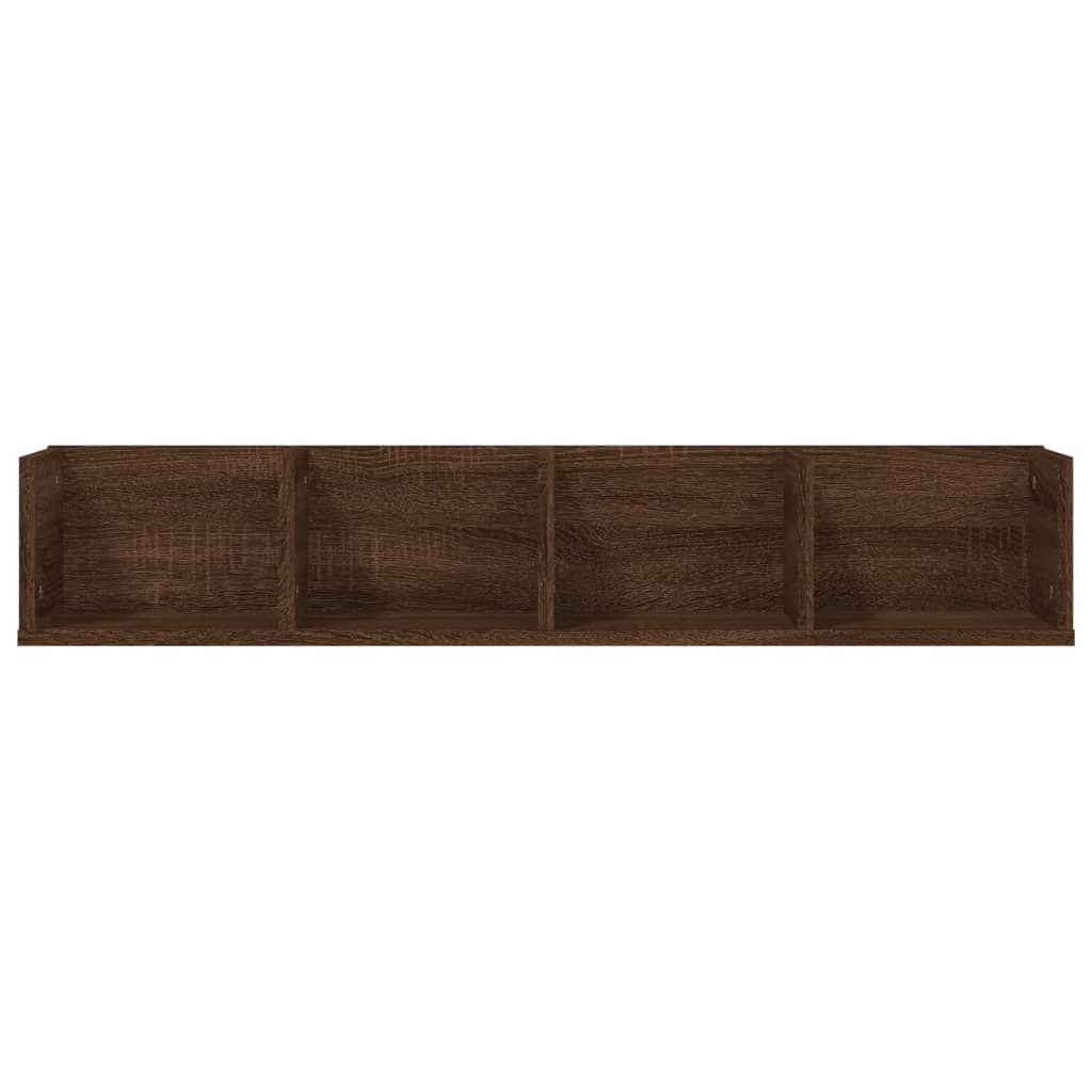 Étagère murale à CD Chêne marron 100x18x18 cm Bois d'ingénierie - XIOS