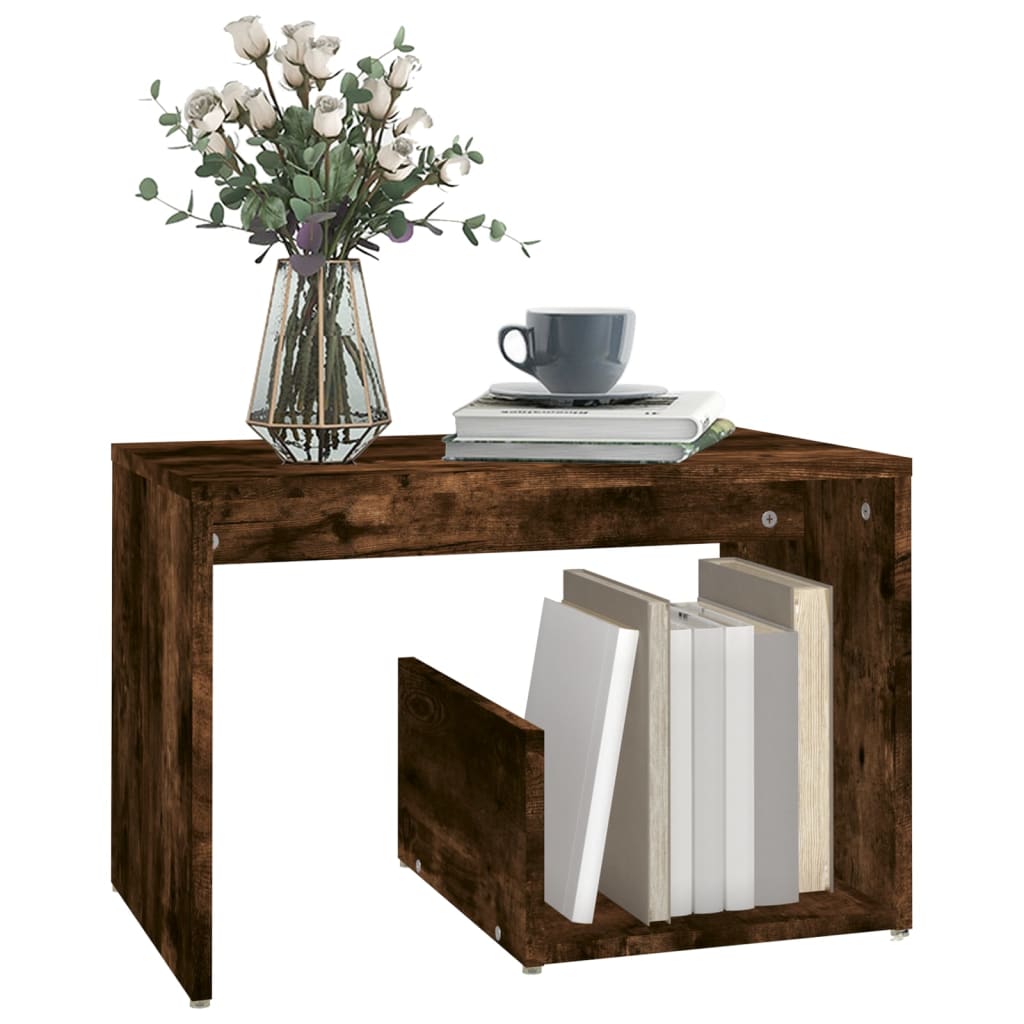 Table d'appoint Chêne fumé 59x36x38 cm Bois d'ingénierie - XIOS