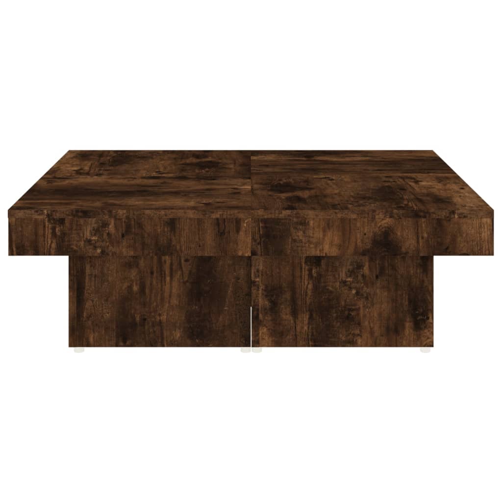 Table basse Chêne fumé 90x90x28 cm Bois d'ingénierie - XIOS