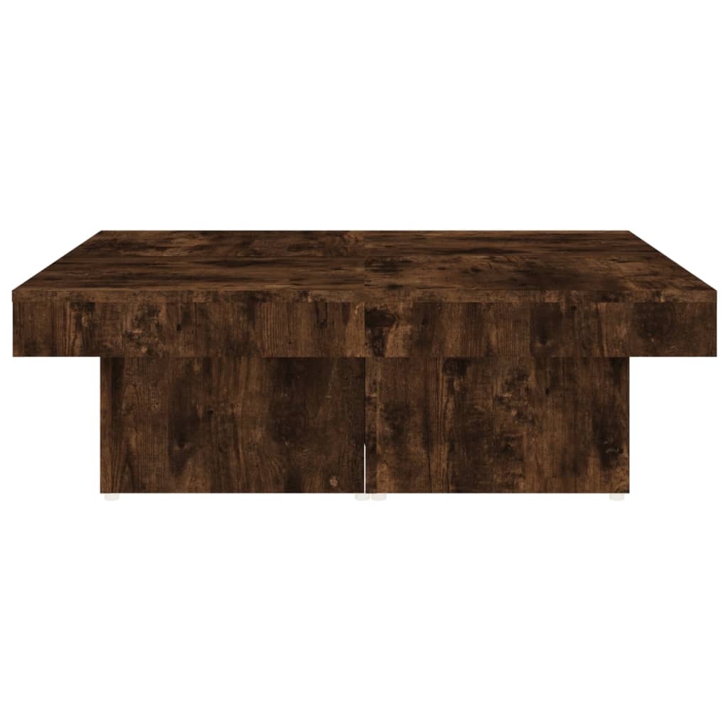 Table basse Chêne fumé 90x90x28 cm Bois d'ingénierie - XIOS