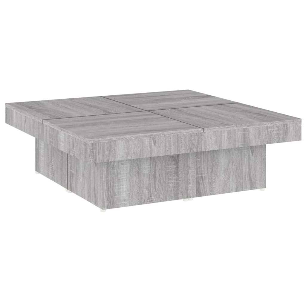 Table basse Sonoma gris 90x90x28 cm Bois d'ingénierie - XIOS