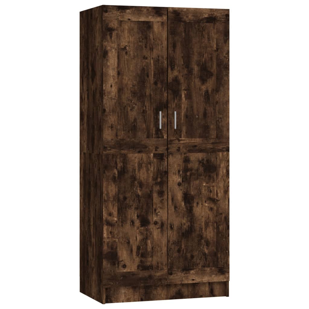 Garde-robe Chêne fumé 82,5x51,5x180 cm Bois d'ingénierie Armoires vidaXL