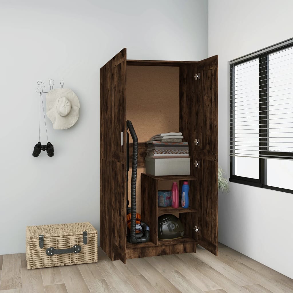 Garde-robe Chêne fumé 82,5x51,5x180 cm Bois d'ingénierie