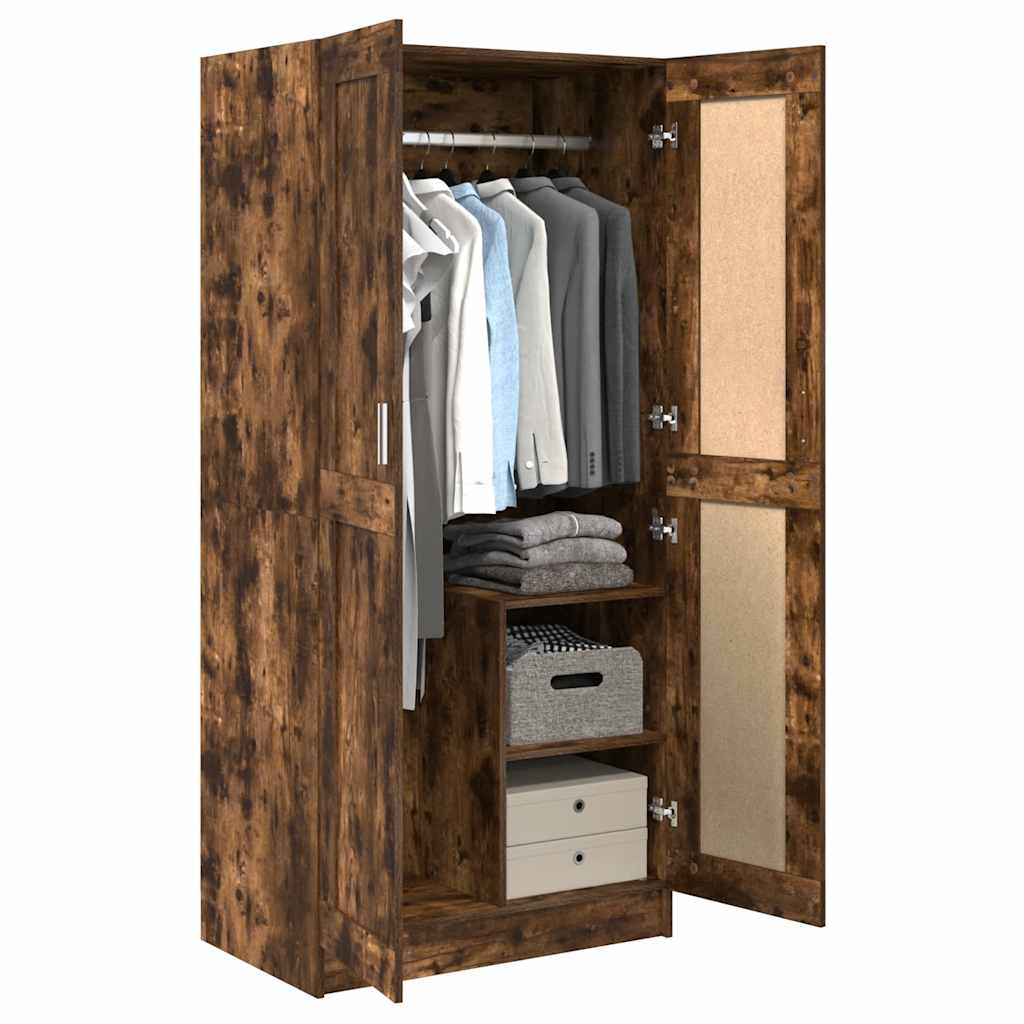Garde-robe Chêne fumé 82,5x51,5x180 cm Bois d'ingénierie