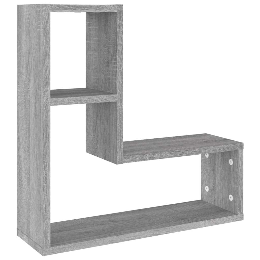 Étagères murales 2pcs Sonoma gris 50x15x50 cm Bois d’ingénierie - XIOS