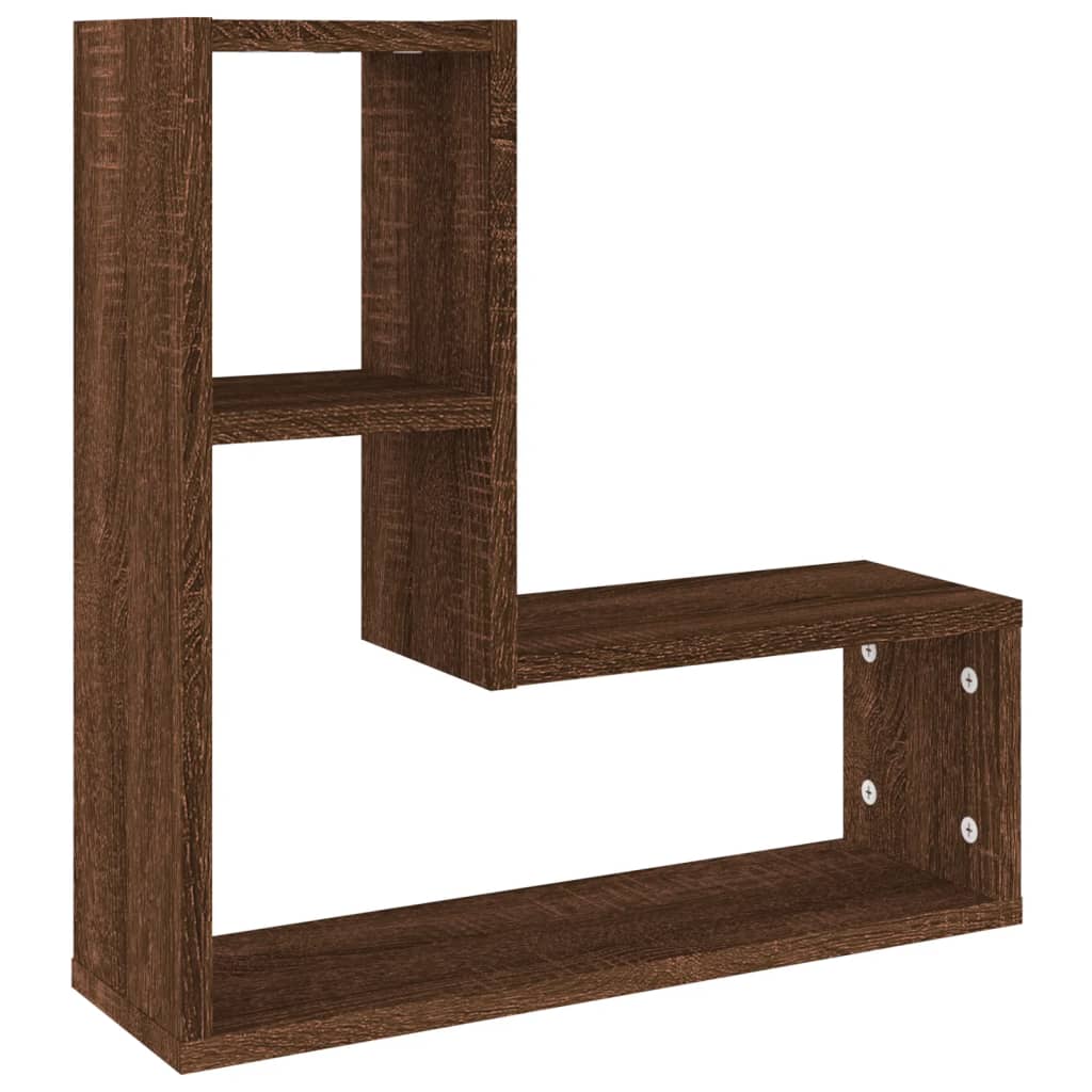 Étagères murales 2 pcs Chêne marron 50x15x50 cm Bois ingénierie - XIOS