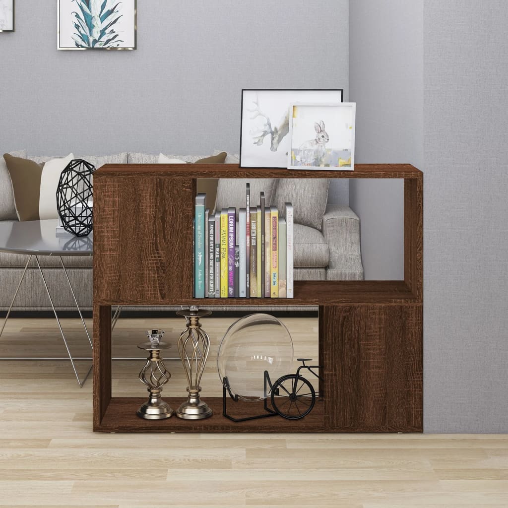 Bibliothèque/Séparateur de pièce Chêne marron 80x24x63 cm - XIOS