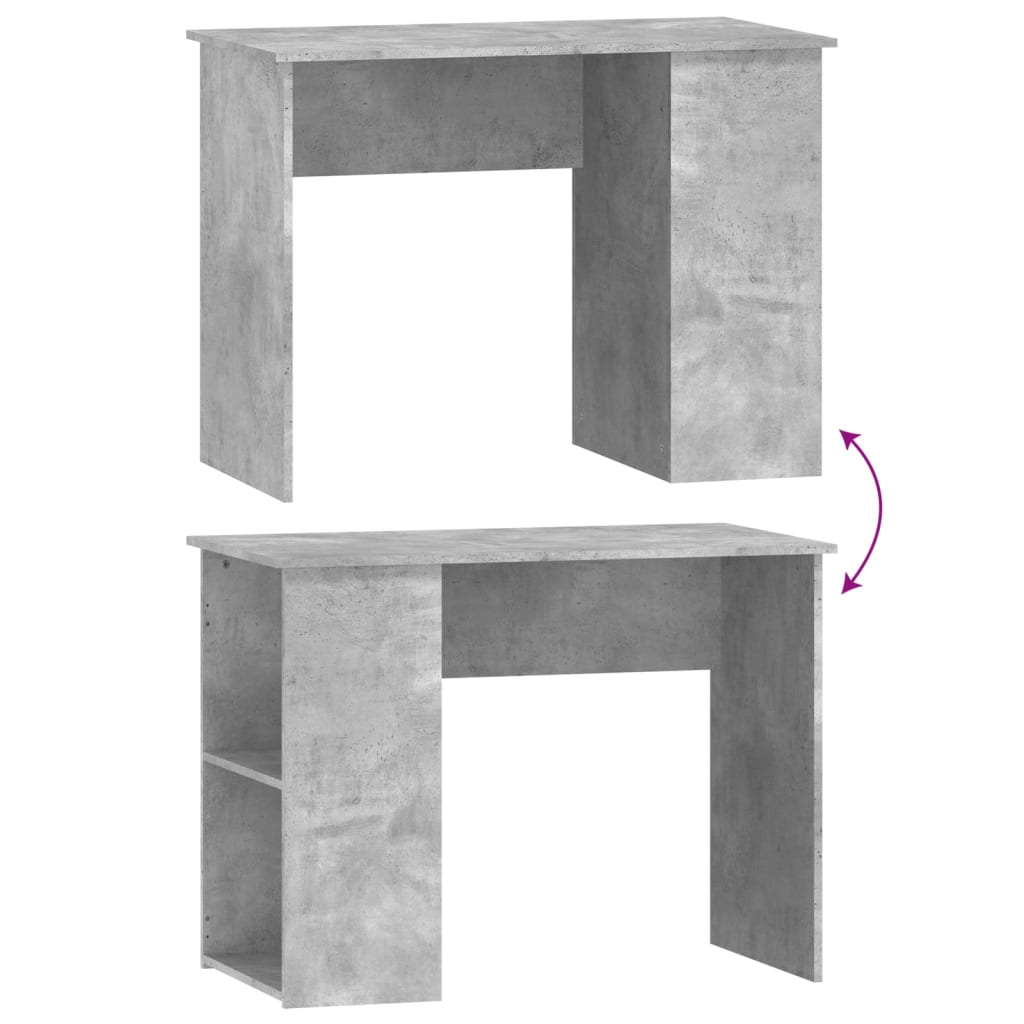 Bureau Gris béton 100x55x75 cm Bois d'ingénierie Bureaux vidaXL