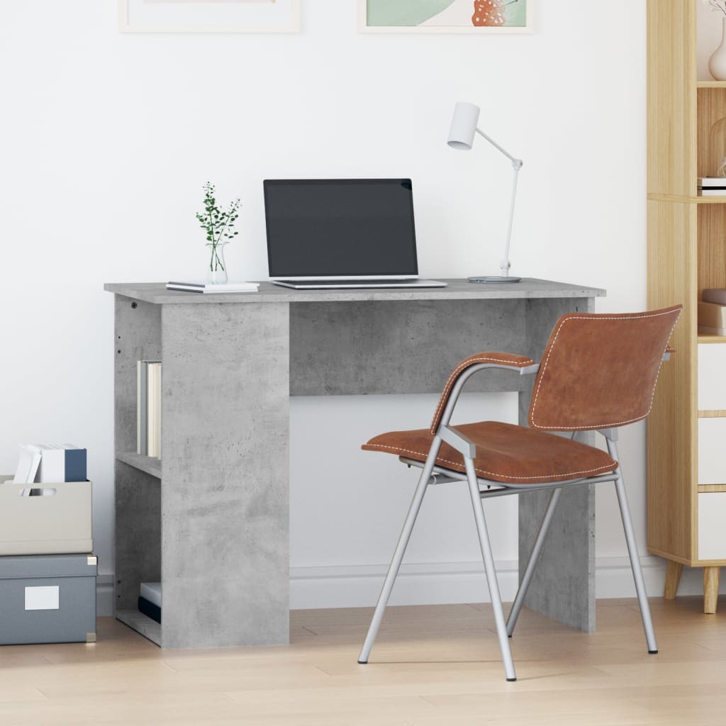 Bureau Gris béton 100x55x75 cm Bois d'ingénierie Bureaux vidaXL