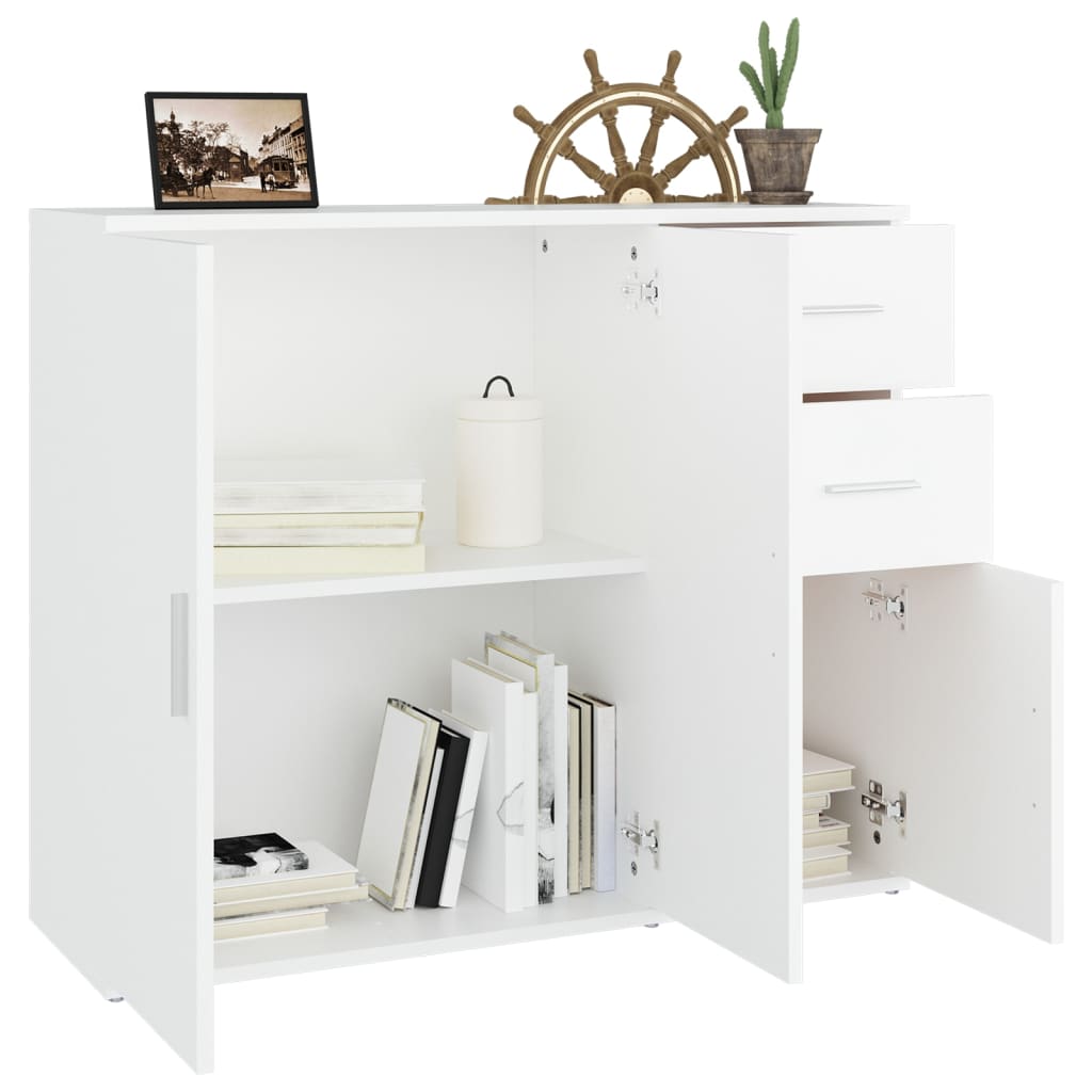 Buffet Blanc 91x29,5x75 cm Bois d'ingénierie - XIOS