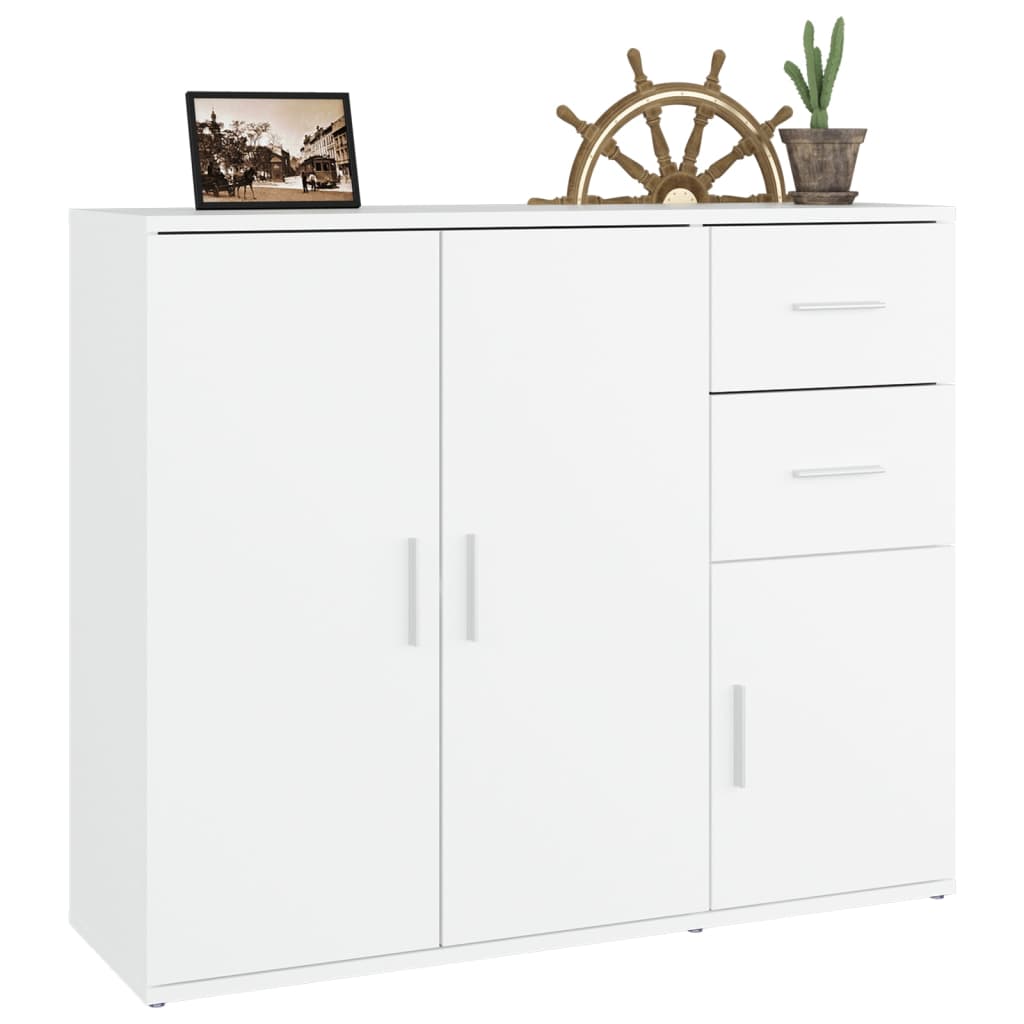 Buffet Blanc 91x29,5x75 cm Bois d'ingénierie - XIOS