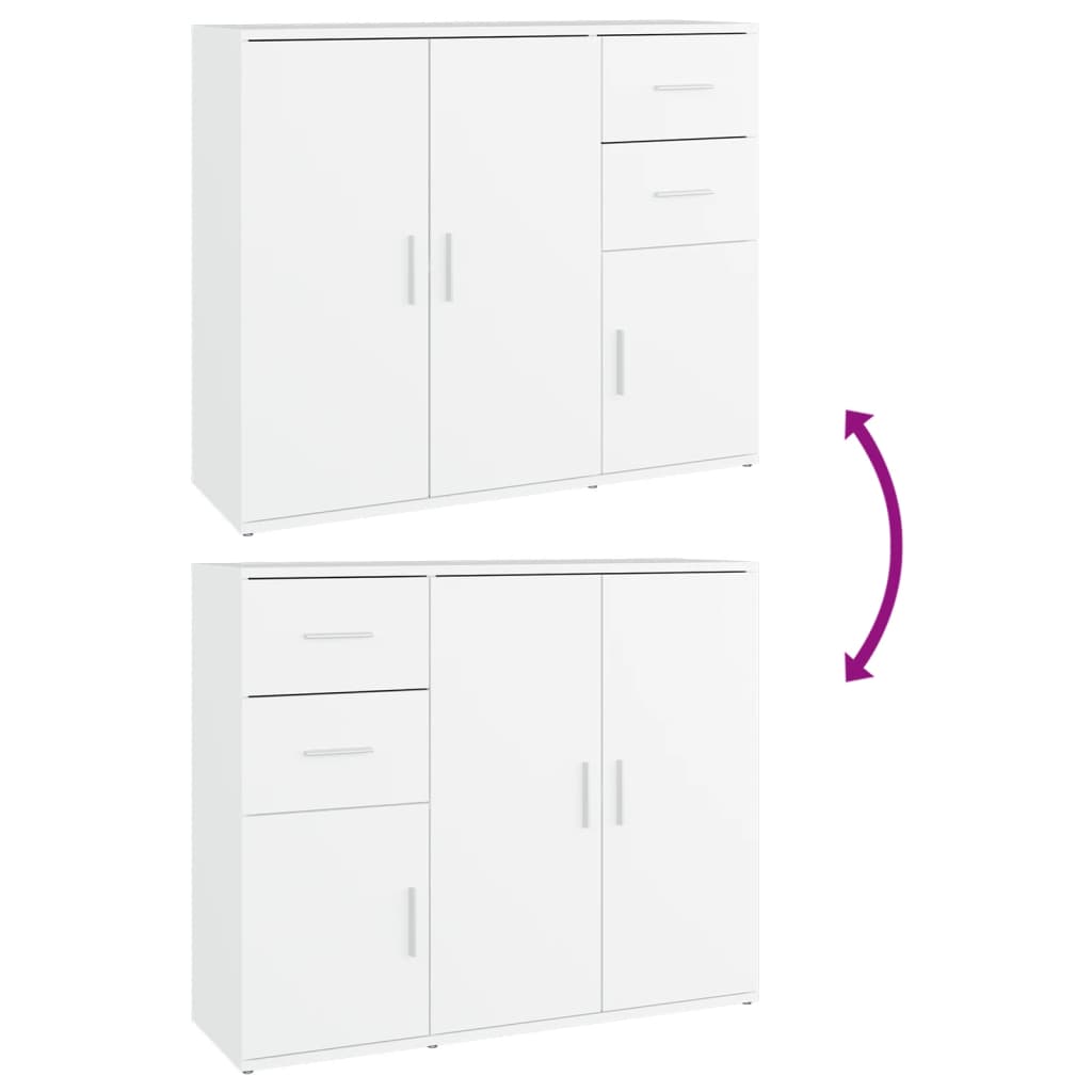 Buffet Blanc 91x29,5x75 cm Bois d'ingénierie - XIOS