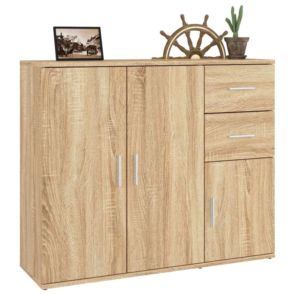 Buffet Chêne sonoma 91x29,5x75 cm Bois d'ingénierie - XIOS