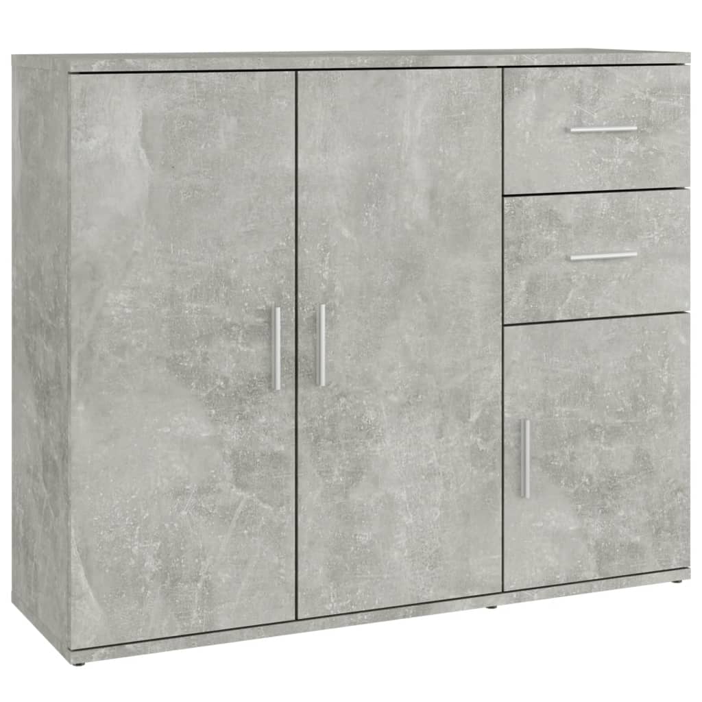 Buffet Gris béton 91x29,5x75 cm Bois d'ingénierie - XIOS