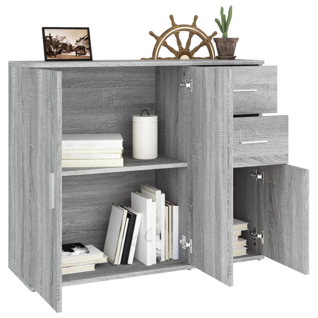 Buffet Sonoma gris 91x29,5x75 cm Bois d'ingénierie - XIOS