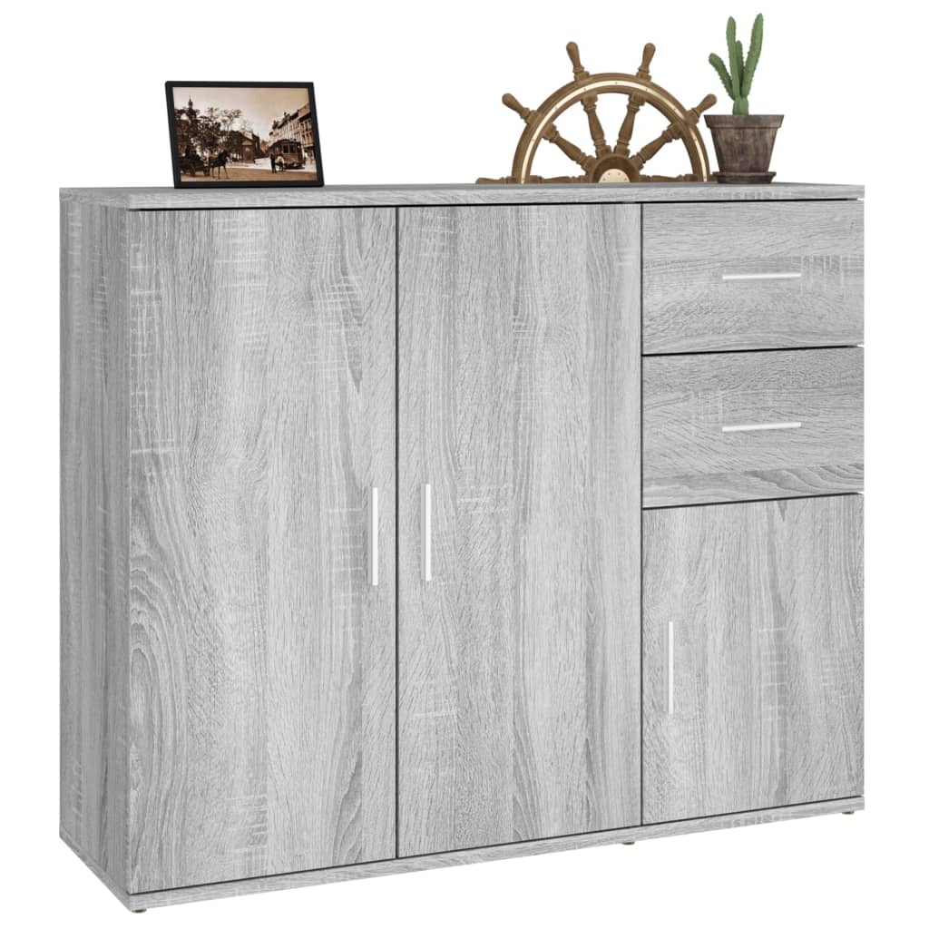 Buffet Sonoma gris 91x29,5x75 cm Bois d'ingénierie - XIOS
