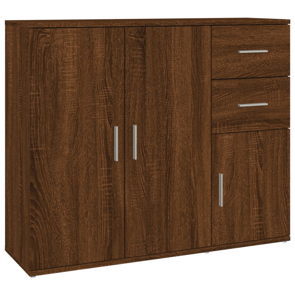 Buffet Chêne marron 91x29,5x75 cm Bois d'ingénierie - XIOS