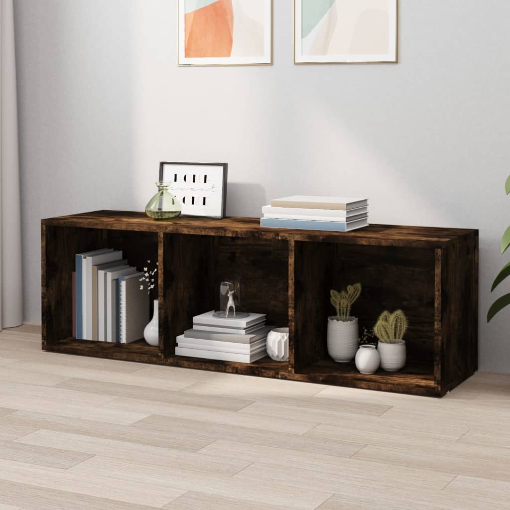 Bibliothèque/Meuble TV chêne fumé 36x30x114cm bois d'ingénierie - XIOS