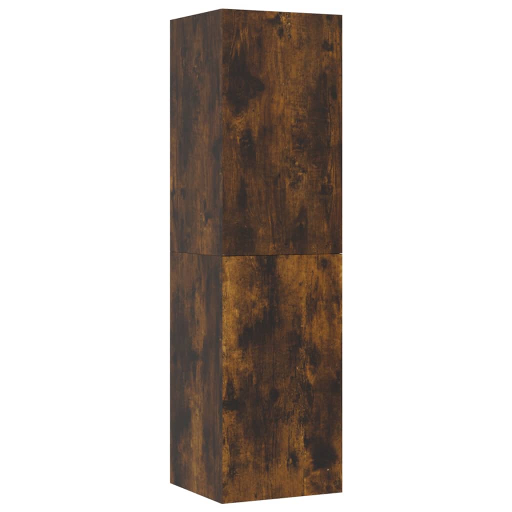 Meuble TV mural Chêne fumé 30,5x30x110 cm - XIOS