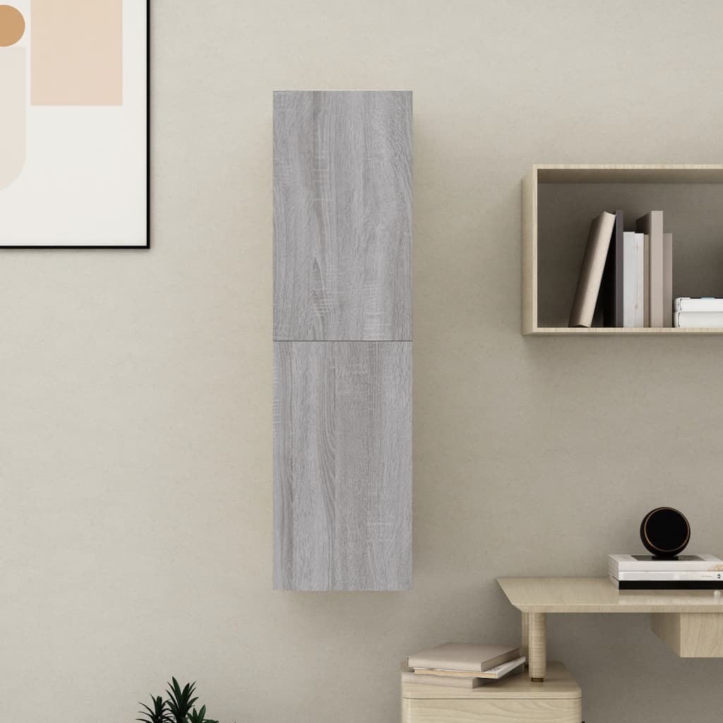 Meuble TV mural Sonoma gris 30,5x30x110 cm - XIOS