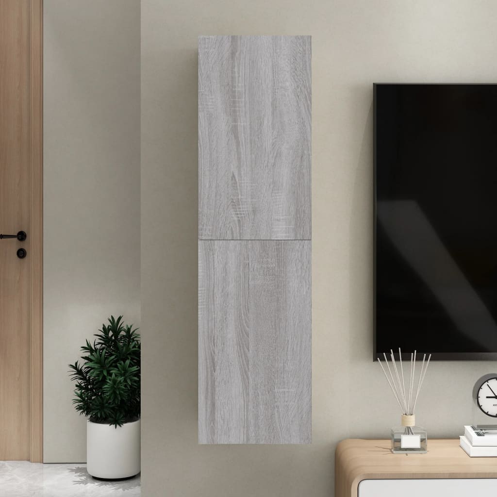 Meuble TV mural Sonoma gris 30,5x30x110 cm - XIOS