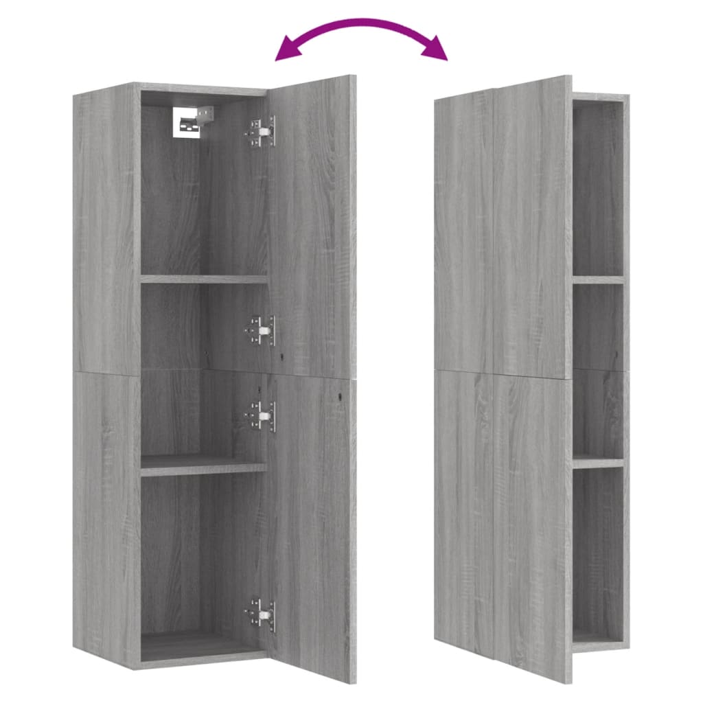 Meubles TV muraux 2 pcs Sonoma gris 30,5x30x110 cm - XIOS