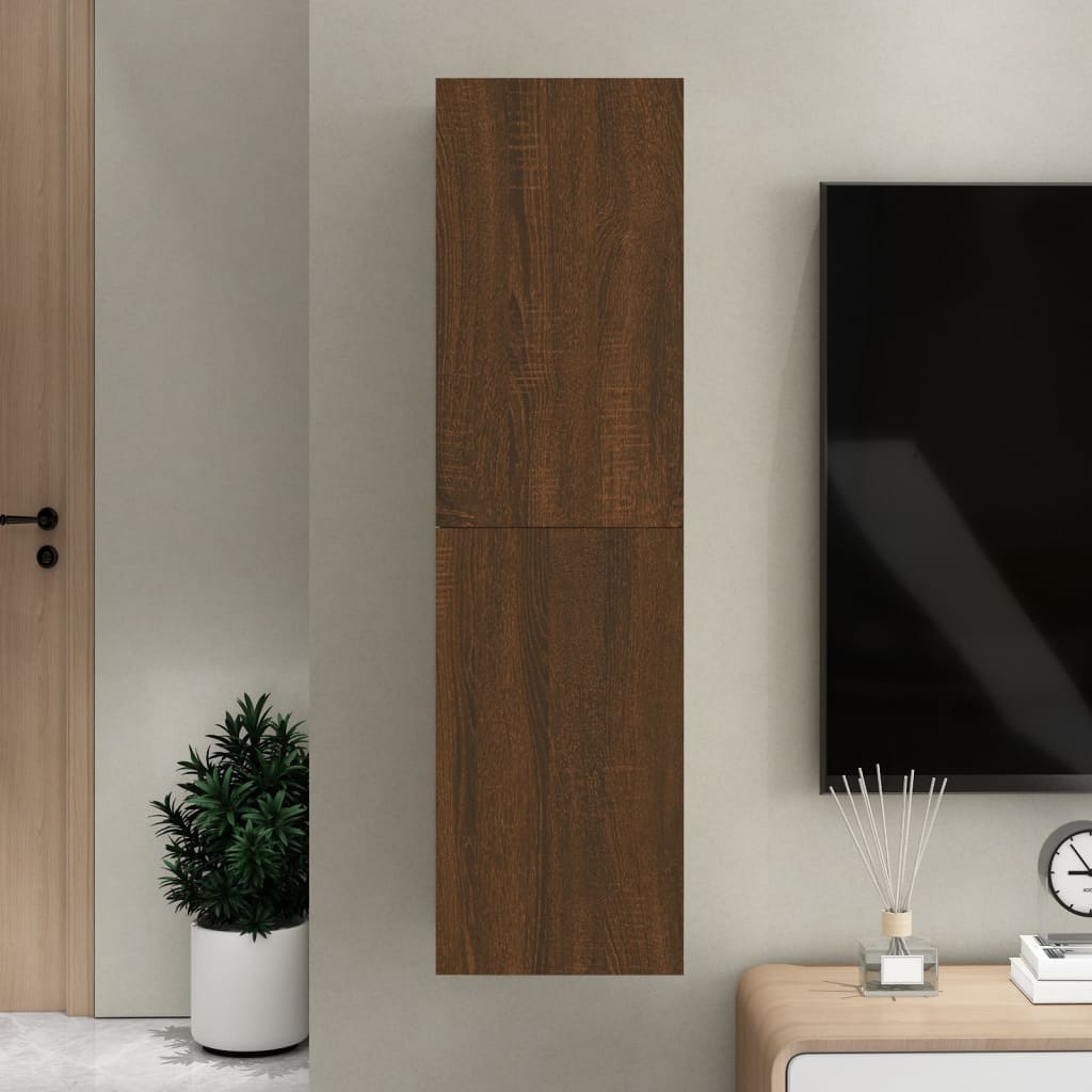 Meuble TV mural Chêne marron 30,5x30x110 cm - XIOS