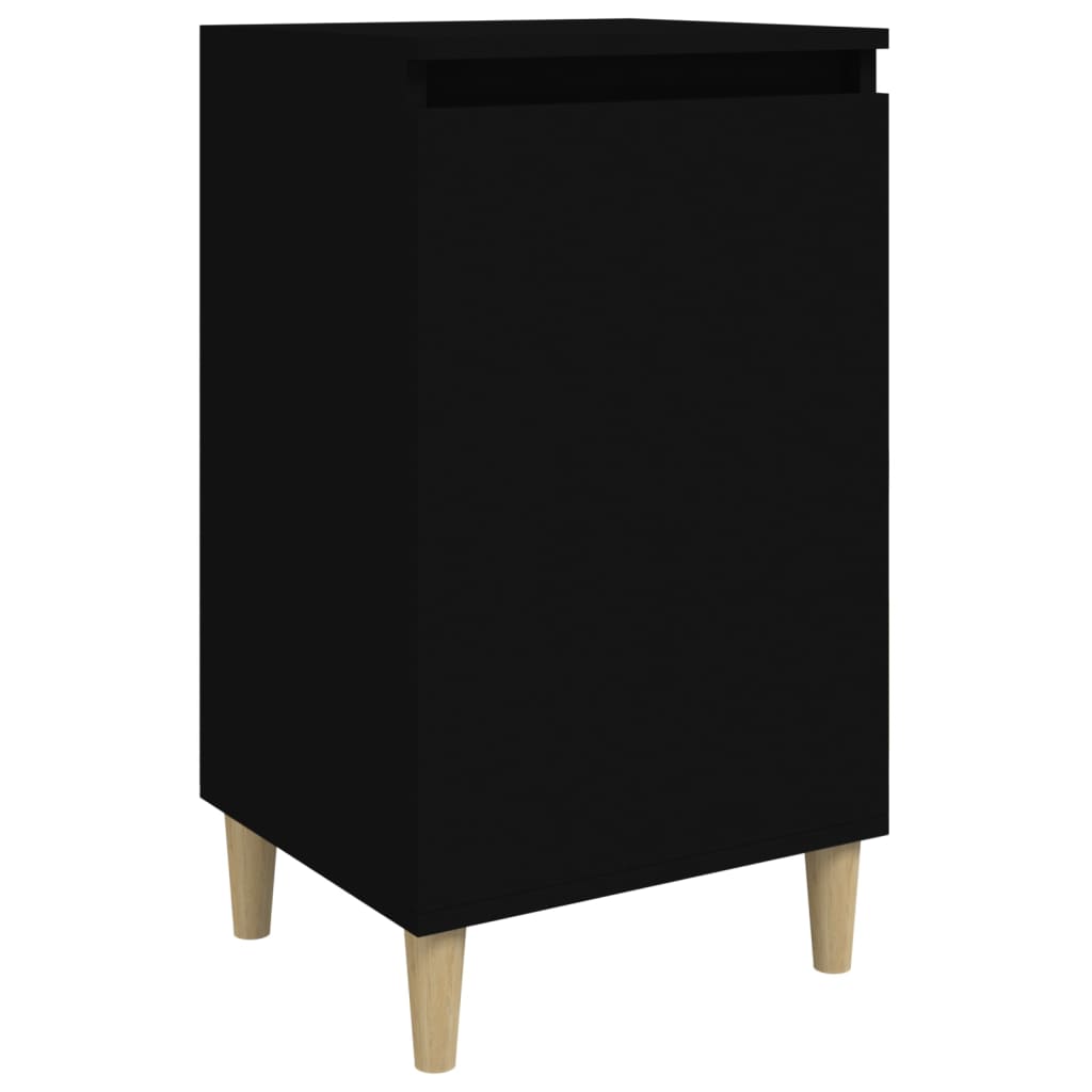 Table de chevet noir 40x35x70 cm bois d’ingénierie - XIOS