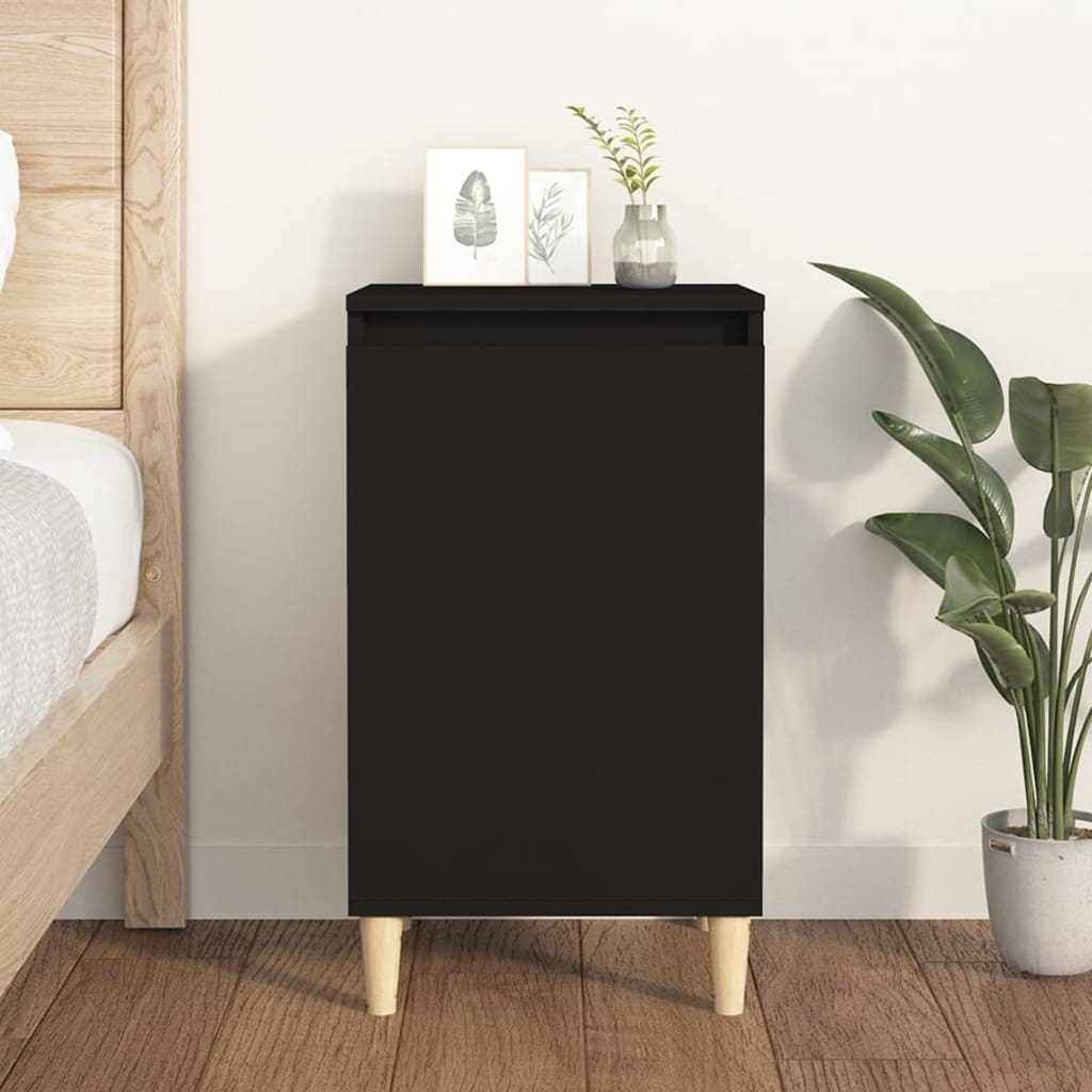 Table de chevet noir 40x35x70 cm bois d’ingénierie - XIOS