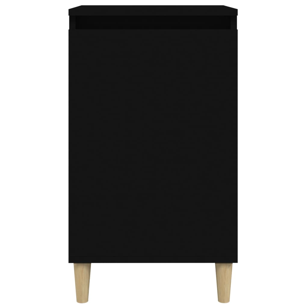 Tables de chevet 2 pcs noir 40x35x70 cm bois d'ingénierie - XIOS