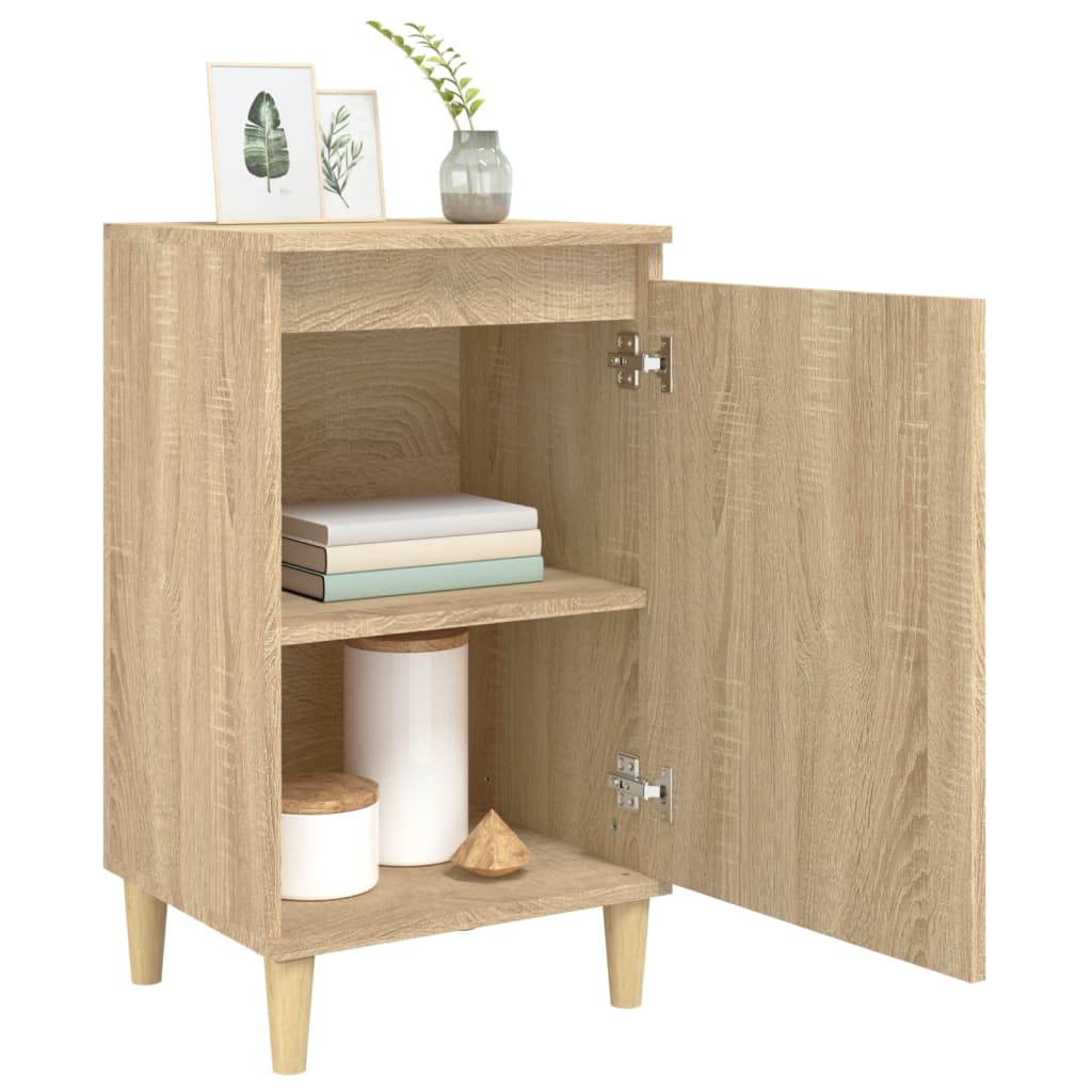 Tables de chevet 2pcs chêne sonoma 40x35x70cm bois d'ingénierie - XIOS