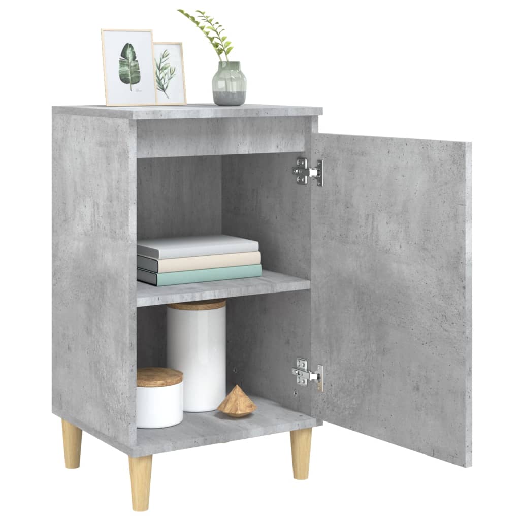 Tables de chevet 2 pcs gris béton 40x35x70 cm bois d'ingénierie - XIOS