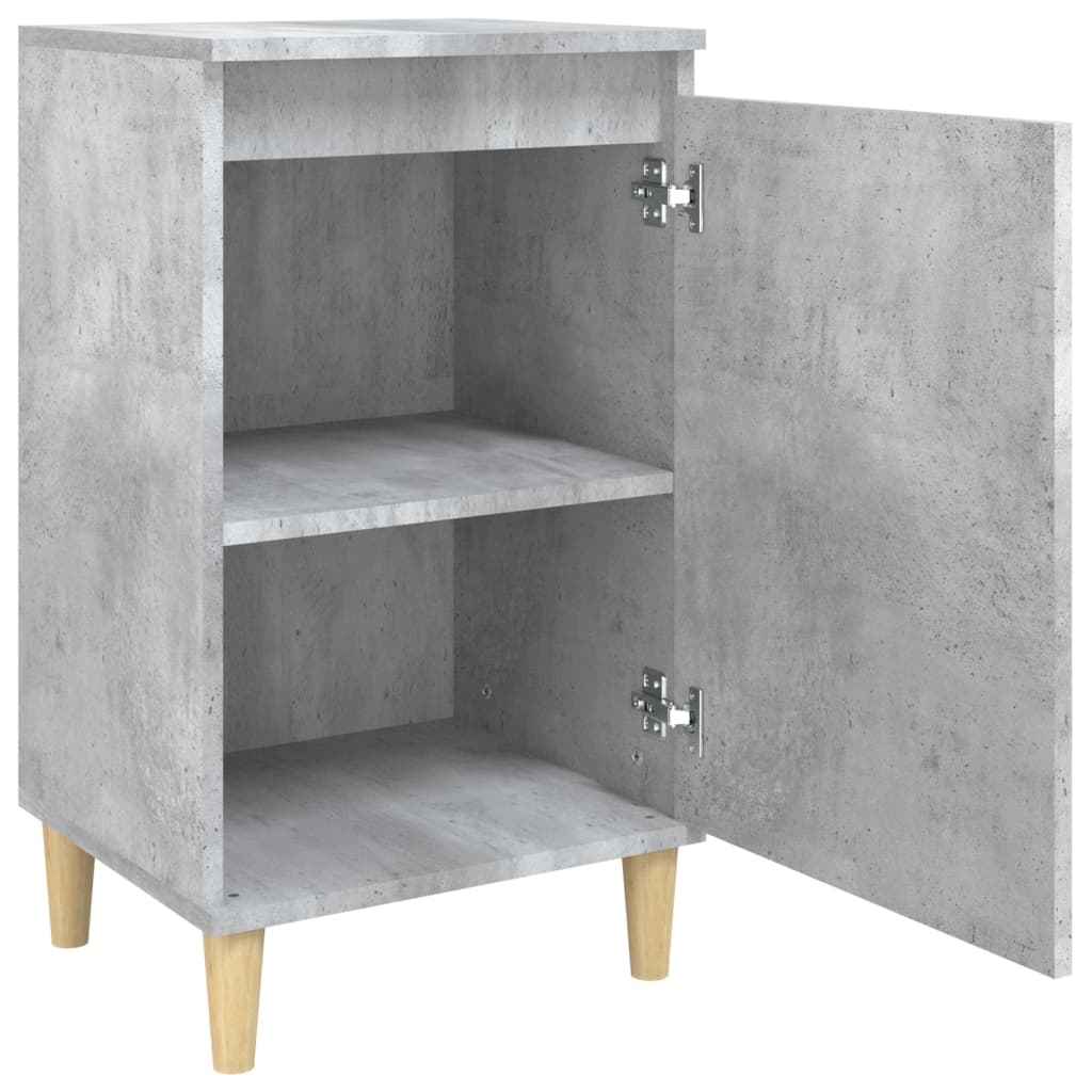 Tables de chevet 2 pcs gris béton 40x35x70 cm bois d'ingénierie - XIOS