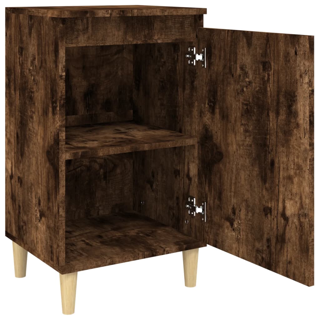 Tables de chevet 2 pcs chêne fumé 40x35x70 cm bois d'ingénierie - XIOS